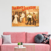 "Te veel Johnson" - Twee Mannen die het theater be Canvas Afdruk (Insitu (Woonkamer))
