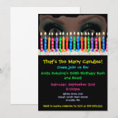 Te veel kaarsen Aangepaste draagtas met draagtas Kaart (Voorkant / Achterkant)