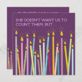 Te veel kaarsen!  Birthday Party Invitation Kaart (Voorkant / Achterkant)