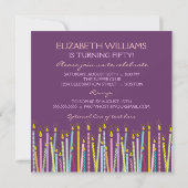 Te veel kaarsen!  Birthday Party Invitation Kaart (Achterkant)