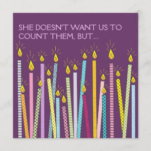 Te veel kaarsen!  Birthday Party Invitation Kaart