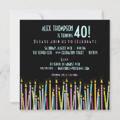 Te veel kaarsen!  Birthday Party Invitation Kaart (Achterkant)