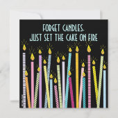 Te veel kaarsen!  Birthday Party Invitation Kaart (Voorkant)