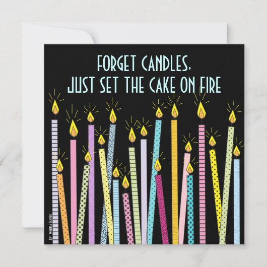 Te veel kaarsen!  Birthday Party Invitation Kaart (Voorkant)