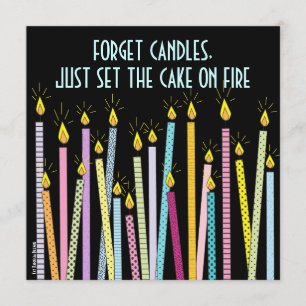 Te veel kaarsen!  Birthday Party Invitation Kaart