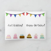 Te veel kaarsjes Grappige cartoon Kattengebrande T Kaart (Binnen)