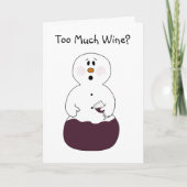 Te veel Kaart voor Kerstmis met wijn (Voorkant)