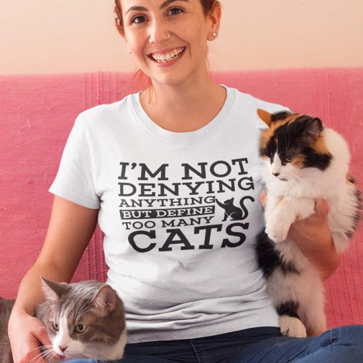 Te veel katten definiëren t-shirt