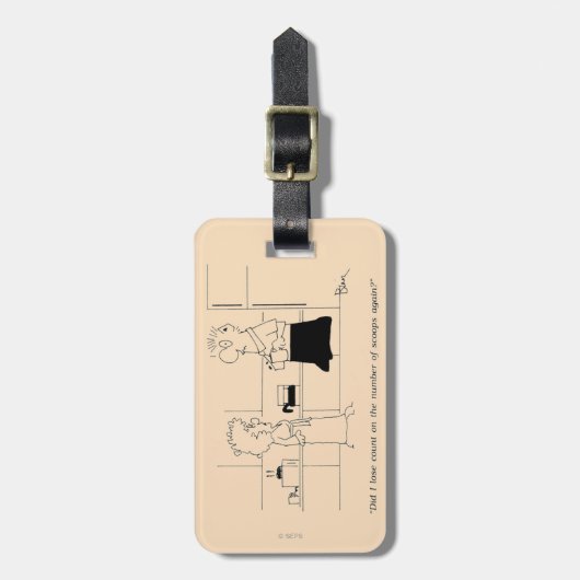 Te veel koffie bagagelabel (Voorkant verticaal)