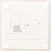 Te veel koffie glazen onderzetter (Achterkant)