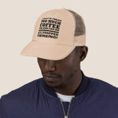 Te Veel Koffie Grappige Pet Trucker Hoed (In situ)