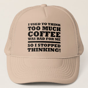 Te Veel Koffie Grappige Pet Trucker Hoed