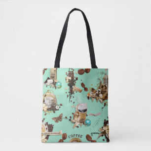 Te veel koffie groene bruine bonen mok beker tote bag