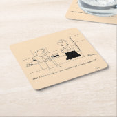 Te veel koffie kartonnen onderzetters (Schuin)