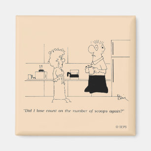 Te veel koffie magneet