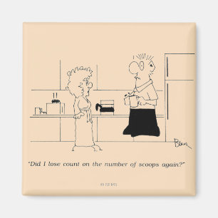 Te veel koffie magneet