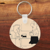 Te veel koffie sleutelhanger (Voorkant)