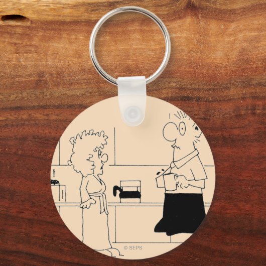 Te veel koffie sleutelhanger (Voorkant)