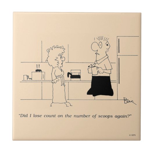 Te veel koffie tegeltje (Voorkant)