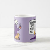 TE VEEL KOFFIE ZAL JE HEBBEN, GRIM REAPER DRINKIN KOFFIEMOK (Center)