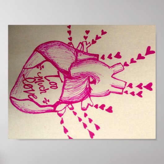 Te veel liefdesPoster Poster (Voorkant)