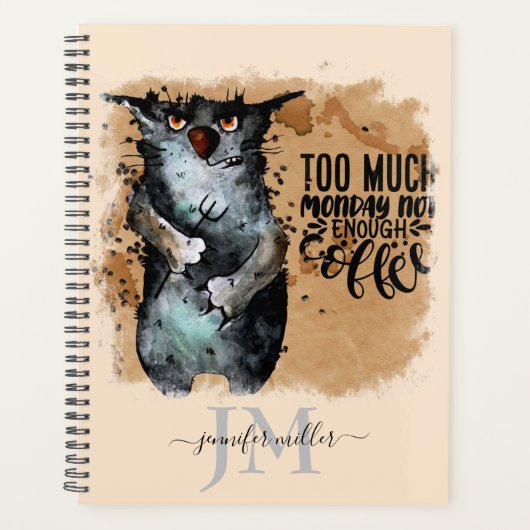 Te veel maandag gepersonaliseerd planner (Voorkant)