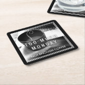 Te veel maandag niet genoeg koffie kartonnen onderzetters (Schuin)