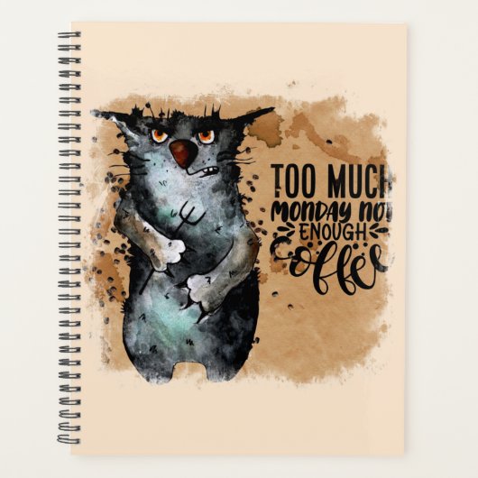 Te veel maandag planner (Voorkant)