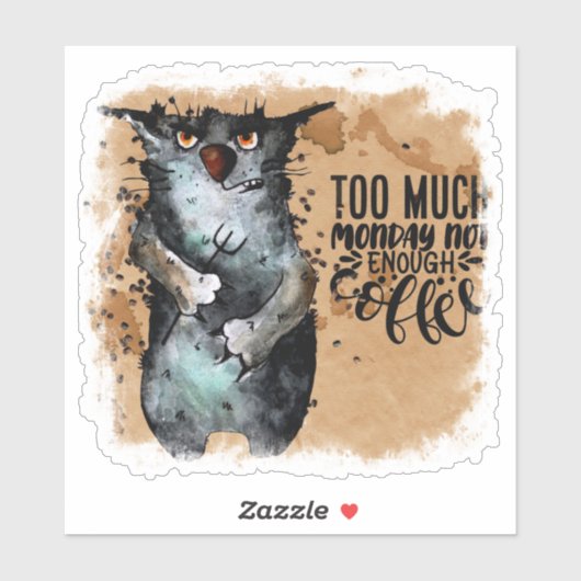 Te veel maandag   sticker (Vel)