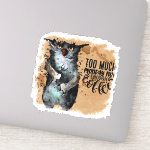 Te veel maandag sticker