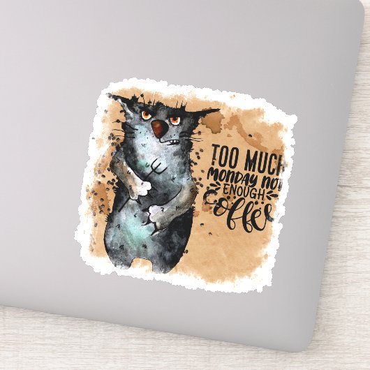 Te veel maandag   sticker (Detail)