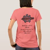Te veel meisjes t-shirt (Achterkant)