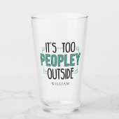 Te veel mensen buiten Introvert Glas (Voorkant)