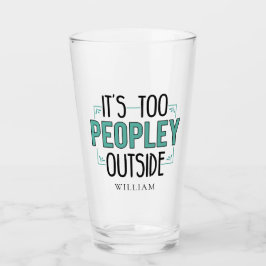 Te veel mensen buiten Introvert Glas