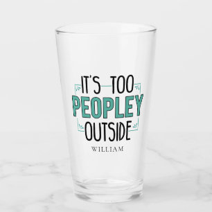 Te veel mensen buiten Introvert Glas