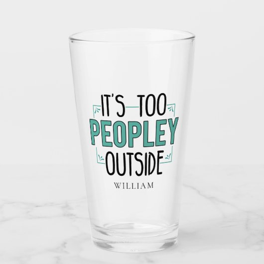 Te veel mensen buiten Introvert Glas (Voorkant)