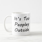 Te veel mensen buiten koffiemok (Links)