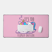 Te veel mensen buiten Unicorn Introvert Bureaumat (Keyboard & Muis)