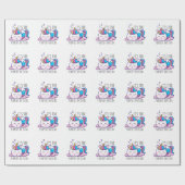 Te veel mensen buiten Unicorn Introvert Cadeaupapier (Vlak)