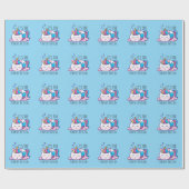 Te veel mensen buiten Unicorn Introvert Cadeaupapier (Vlak)