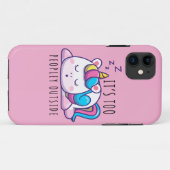 Te veel mensen buiten Unicorn Introvert Case-Mate iPhone Case (Achterkant (horizontaal))