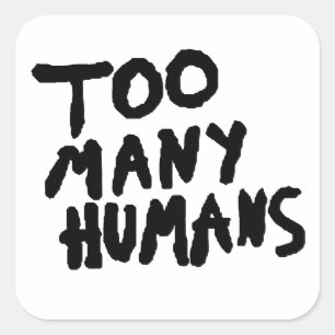 Te veel mensen grunge tumblr esthetisch vierkante sticker