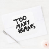 Te veel mensen grunge tumblr esthetisch vierkante sticker (Envelop)