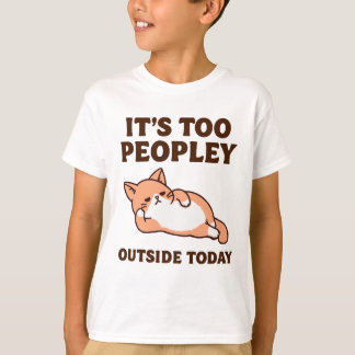 Te veel mensen kat t-shirt