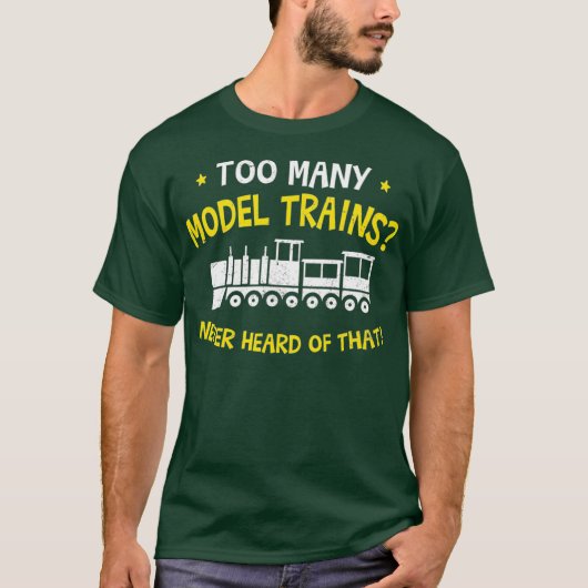 Te veel modeltreinen t-shirt (Voorkant)