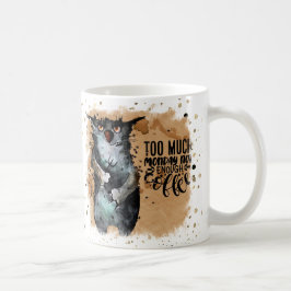 Te veel mok van maandkoffie