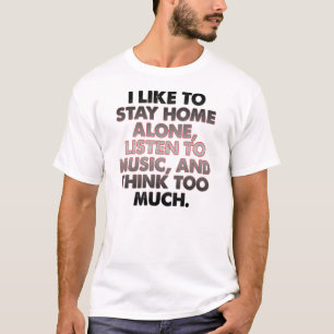 Te veel nadenken Funny Introvert T-shirt Uitsprake