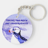 Te veel nemen heeft gevolgen sleutelhanger (Achterkant)