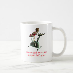 Te veel oefening koffiemok