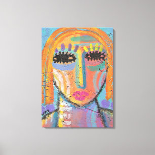 Te veel om Abstract schilderen op OSB-board te doe Canvas Afdruk